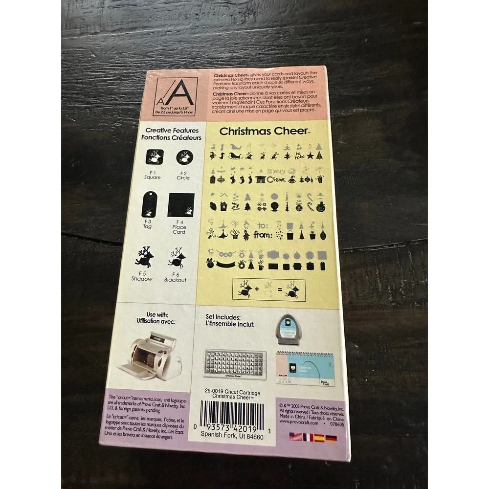 Cricut Christmas Cheer Shapes Cartridge Set Provo Craft Rob and Bob Studio